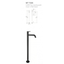 ECT CURO Free Standing Bath Mixer in Matt Black